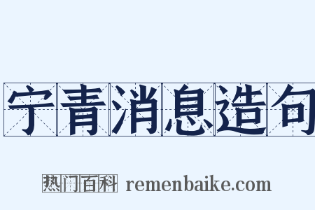 宁青消息造句是什么意思的图片